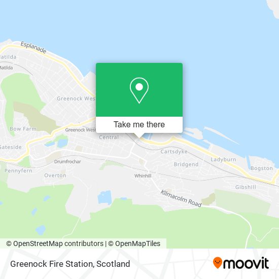 Greenock Fire Station map