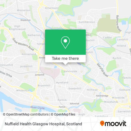Nuffield Health Glasgow Hospital map