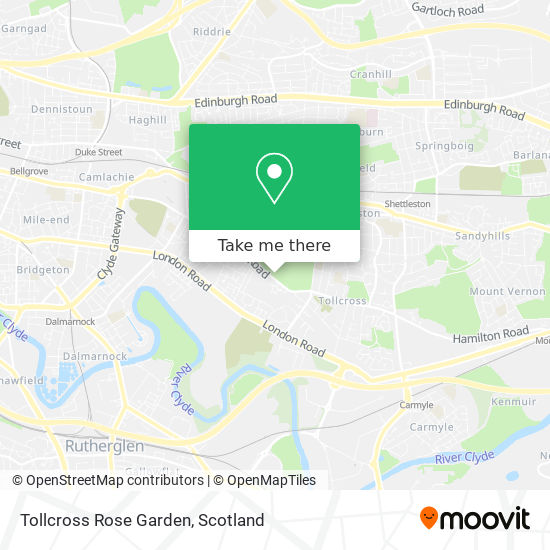 Tollcross Rose Garden map