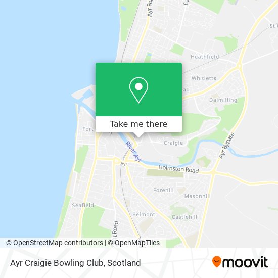 Ayr Craigie Bowling Club map