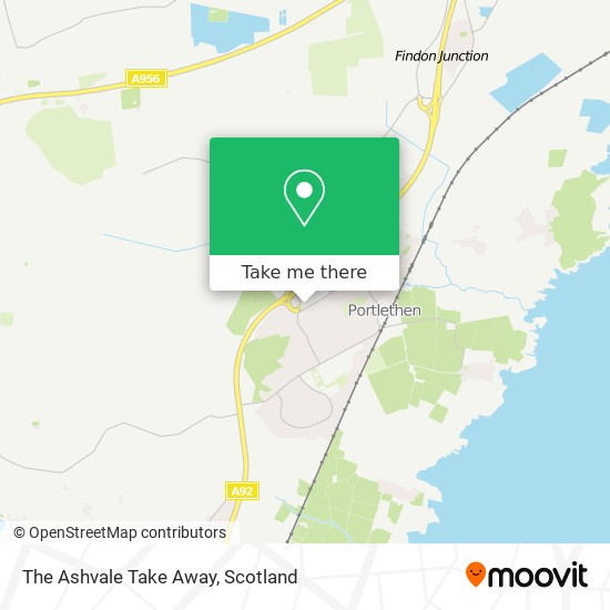The Ashvale Take Away map