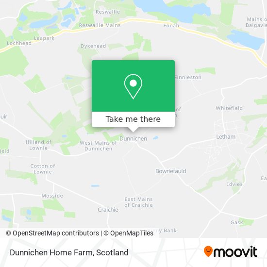 Dunnichen Home Farm map