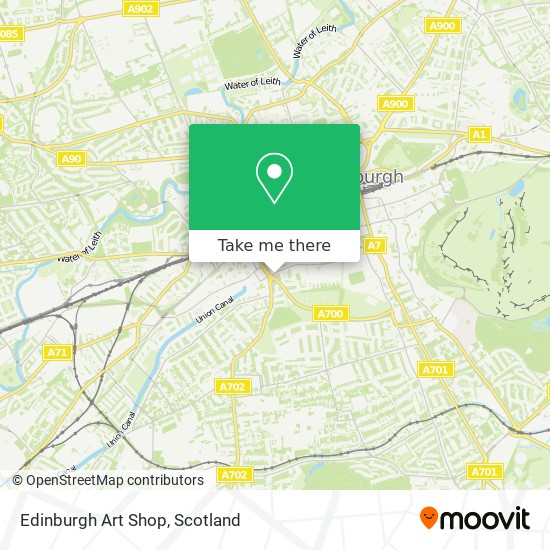 Edinburgh Art Shop map