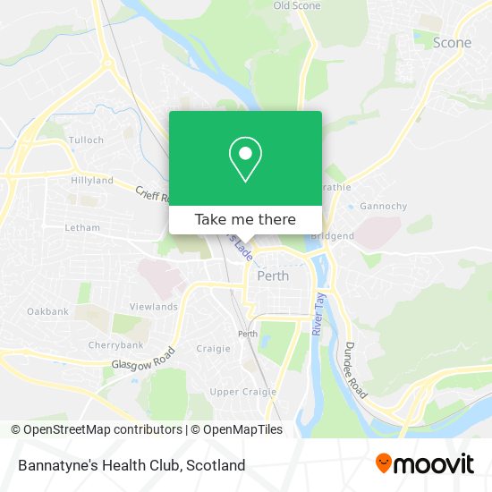 Bannatyne's Health Club map