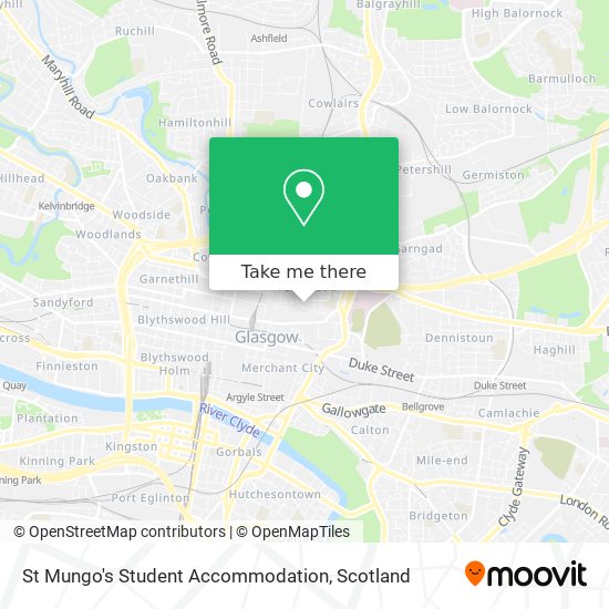St Mungo's Student Accommodation map