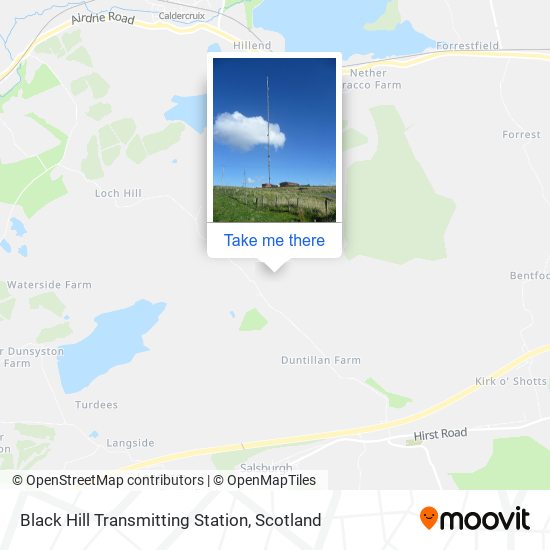 Black Hill Transmitting Station map