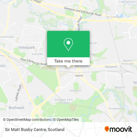 Sir Matt Busby Centre map