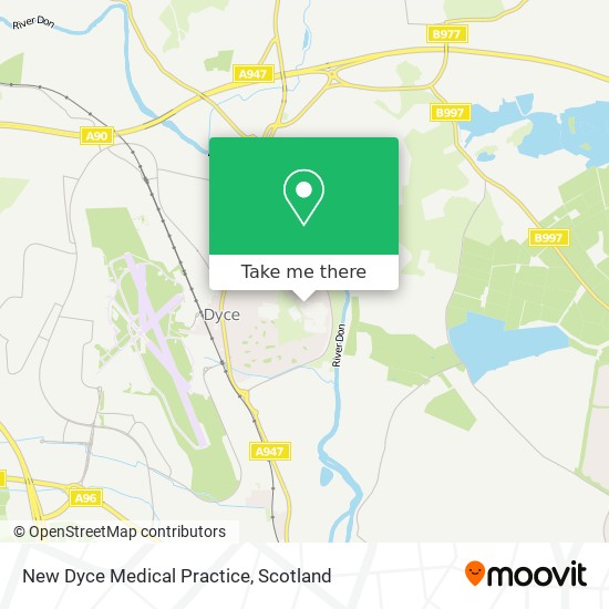 New Dyce Medical Practice map