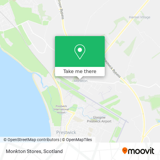 Monkton Stores map