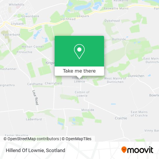 Hillend Of Lownie map