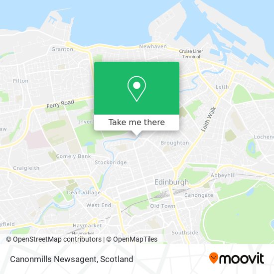 Canonmills Newsagent map