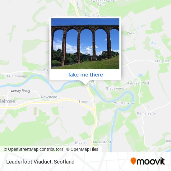 Leaderfoot Viaduct map