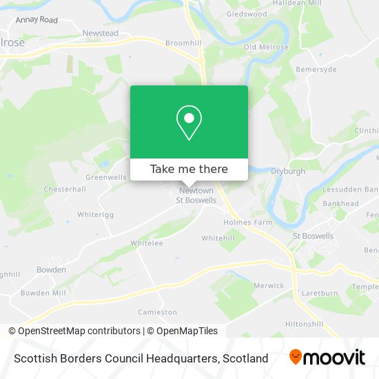 Scottish Borders Council Headquarters map