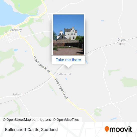 Ballencrieff Castle map