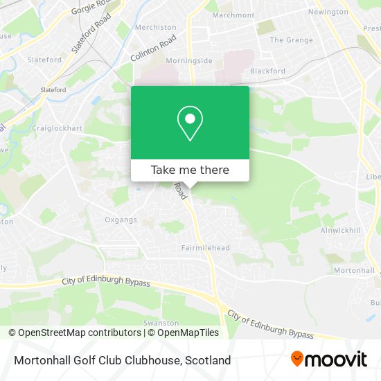 Mortonhall Golf Club Clubhouse map