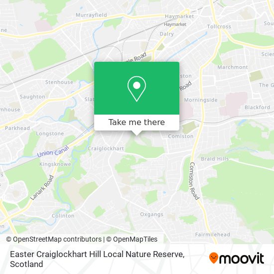 Easter Craiglockhart Hill Local Nature Reserve map