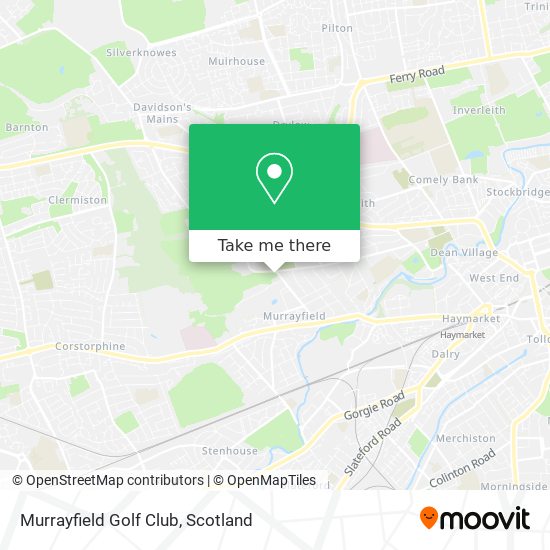 Murrayfield Golf Club map