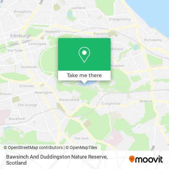 Bawsinch And Duddingston Nature Reserve map
