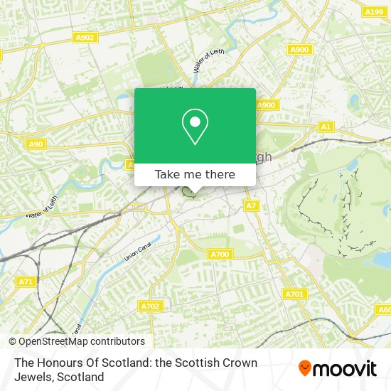 The Honours Of Scotland: the Scottish Crown Jewels map