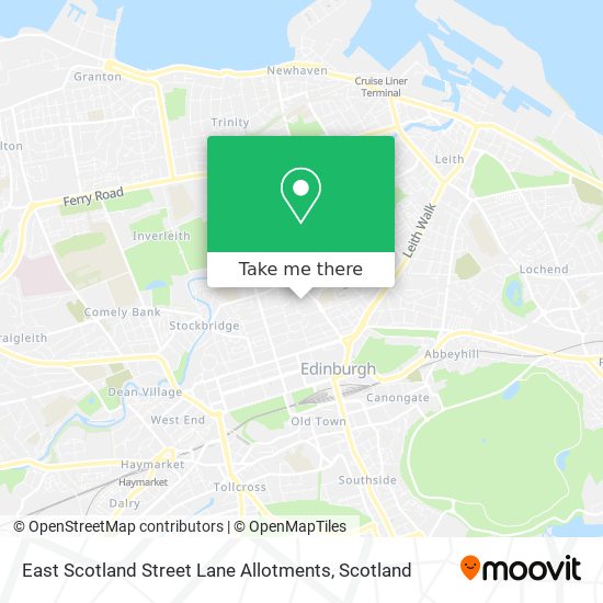 East Scotland Street Lane Allotments map