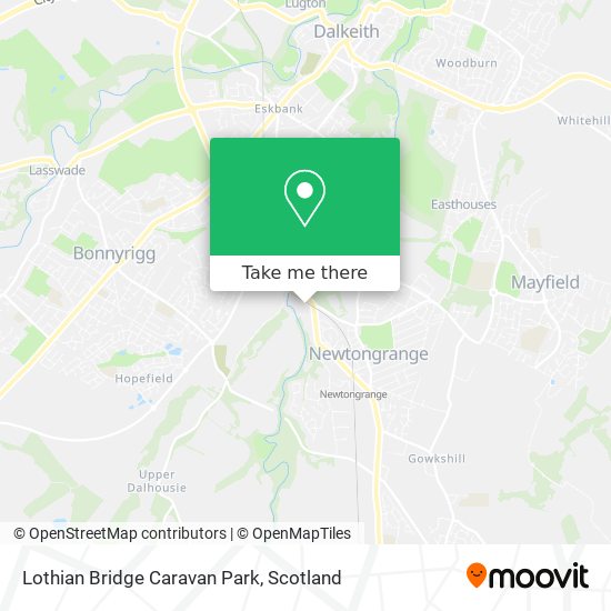 Lothian Bridge Caravan Park map