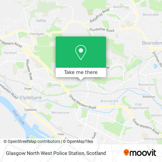 Glasgow North West Police Station map