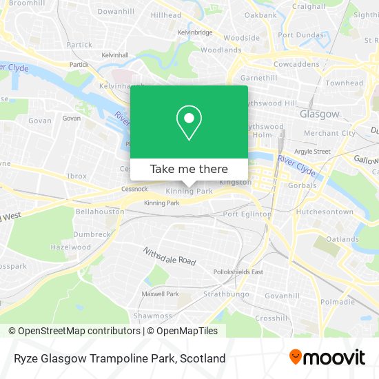 Ryze Glasgow Trampoline Park map