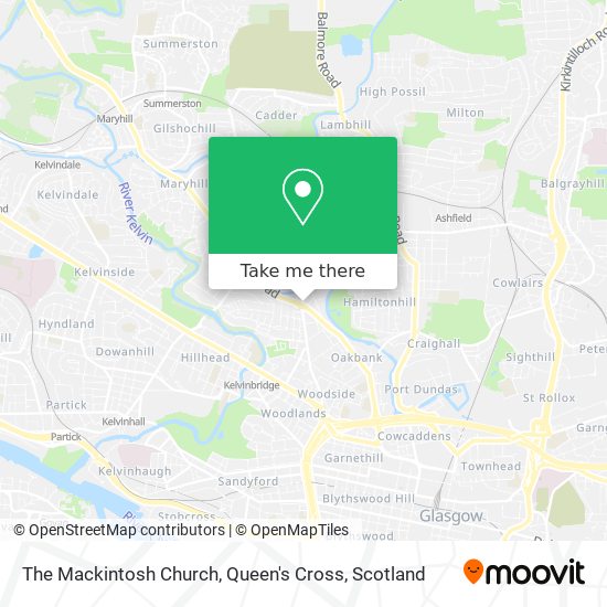 The Mackintosh Church, Queen's Cross map