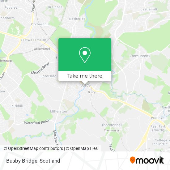 Busby Bridge map