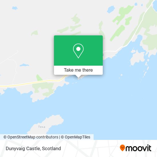 Dunyvaig Castle map