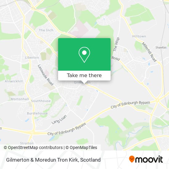 Gilmerton & Moredun Tron Kirk map