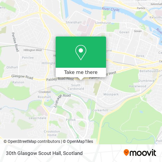 30th Glasgow Scout Hall map