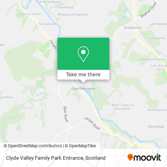 Clyde Valley Family Park Entrance map