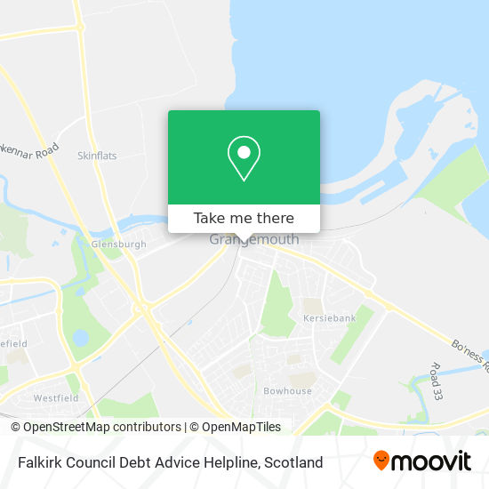 Falkirk Council Debt Advice Helpline map