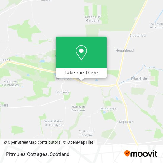 Pitmuies Cottages map