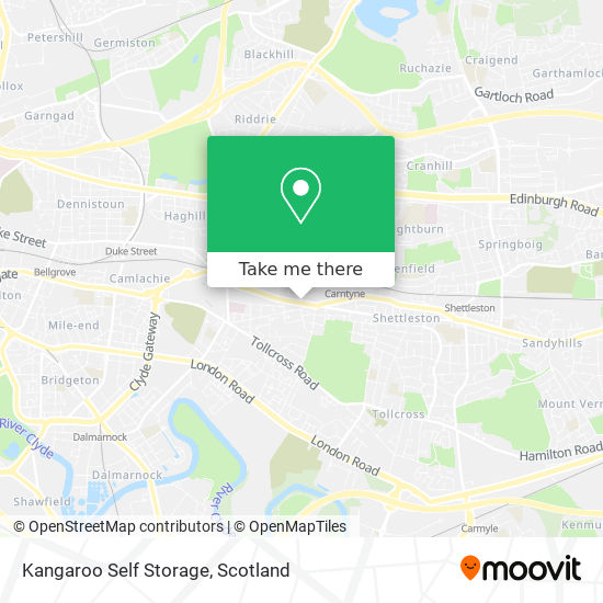 Kangaroo Self Storage map