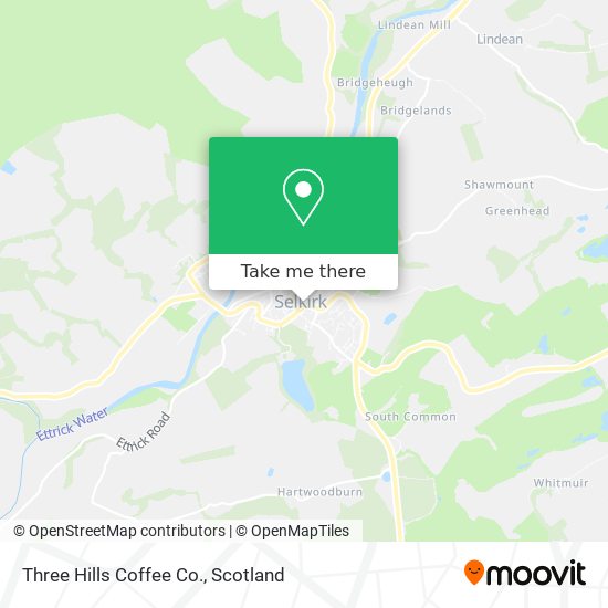 Three Hills Coffee Co. map