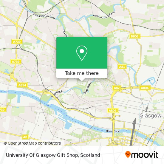 University Of Glasgow Gift Shop map