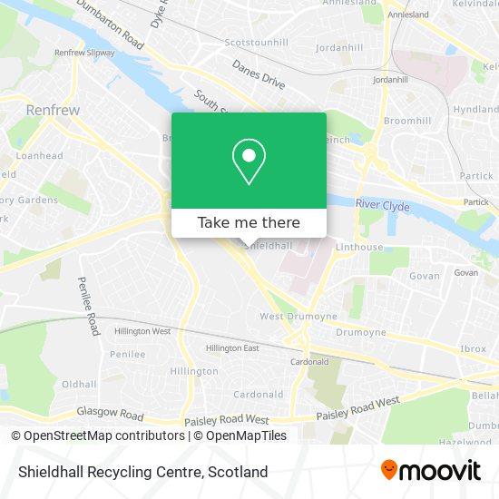 Shieldhall Recycling Centre map
