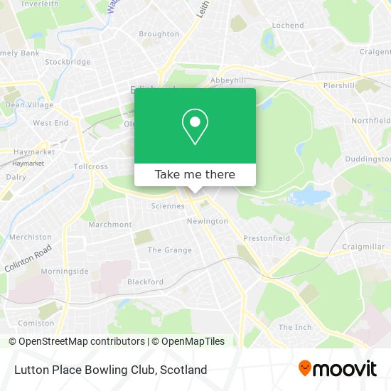 Lutton Place Bowling Club map
