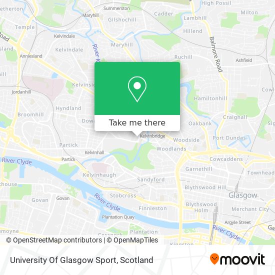 University Of Glasgow Sport map
