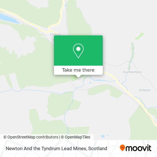 Newton And the Tyndrum Lead Mines map