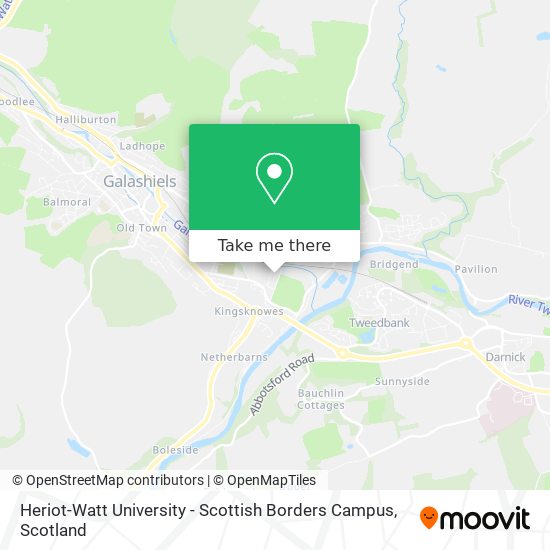 Heriot-Watt University - Scottish Borders Campus map