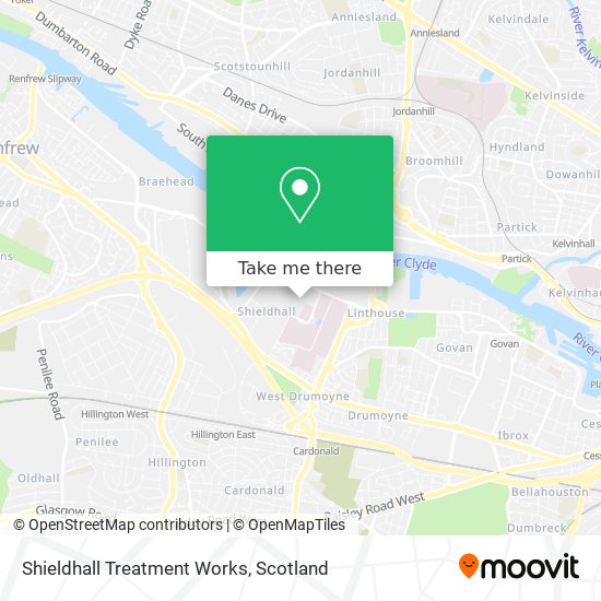 Shieldhall Treatment Works map