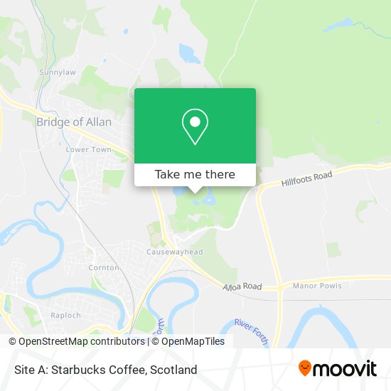 Site A: Starbucks Coffee map