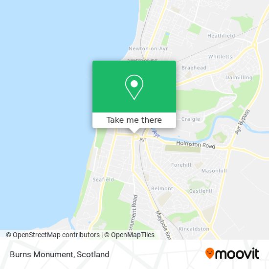 Burns Monument map