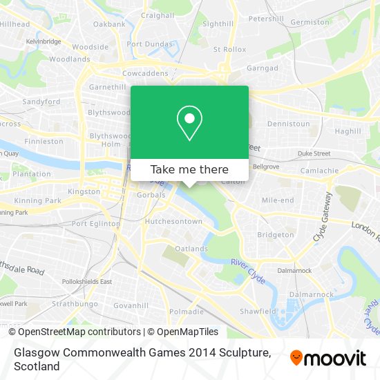 Glasgow Commonwealth Games 2014 Sculpture map