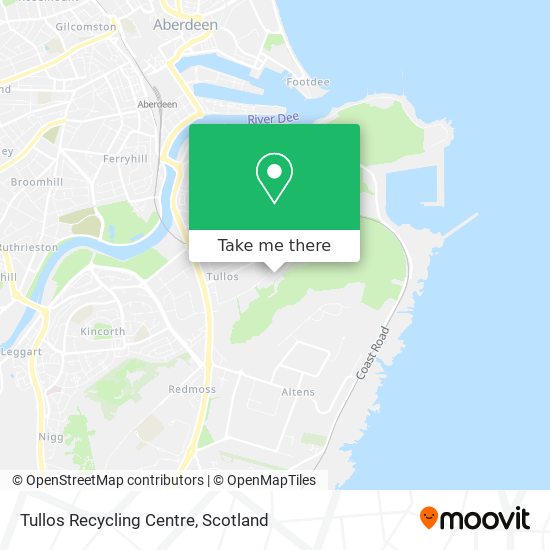 Tullos Recycling Centre map