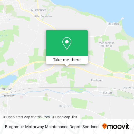 Burghmuir Motorway Maintenance Depot map