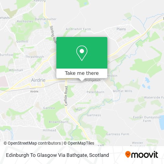 Edinburgh To Glasgow Via Bathgate map